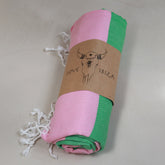 Hamam towel green/pink